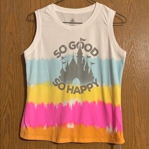 Disney White Logo Crewneck Sleeveless Size 2XL